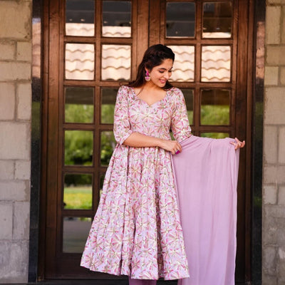 graceful cascade georgette suit set