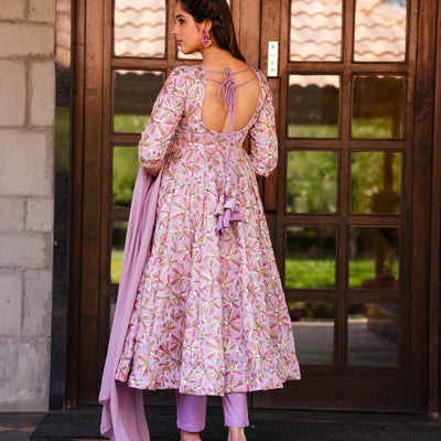 graceful cascade georgette suit set