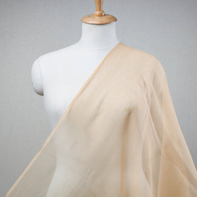 Beige - Plain Weaving Kota Doria Cotton Fabric 01