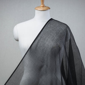 Black - Plain Weaving Cotton Kota Doria Fabric 13