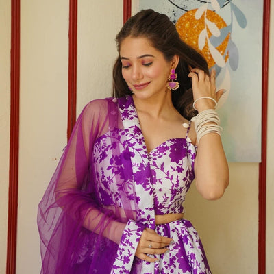 INIKA PURPLE LEHENGA CHOLI SET
