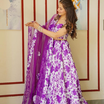 INIKA PURPLE LEHENGA CHOLI SET