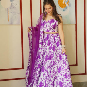 INIKA PURPLE LEHENGA CHOLI SET
