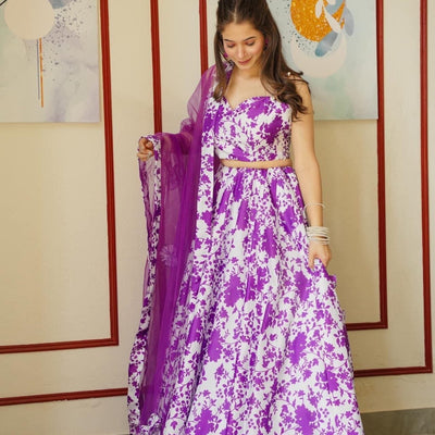 INIKA PURPLE LEHENGA CHOLI SET