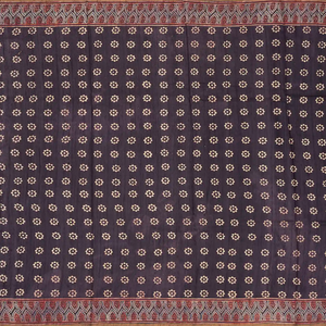 Charcoal Handloom Tussar Silk Saree With Printed Floral Motifs-Black