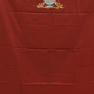 Maroon Doli Barat Pattachitra Kurta Cotton Dress Material(Unstitched)