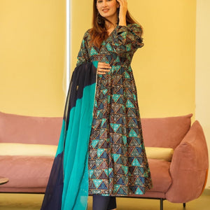 Saanvi blue suit set