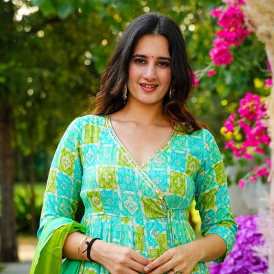 Iris green rayon set