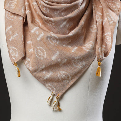 Brown - Maniabandha Ikat Handloom Cotton Scarf