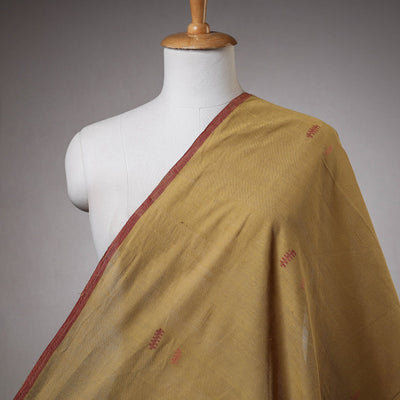 Brown - Godavari Jamdani Buti Pure Handloom Cotton Fabric