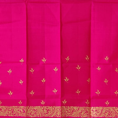 Royal Pink Swan Hand-Painted Pattachitra Saree