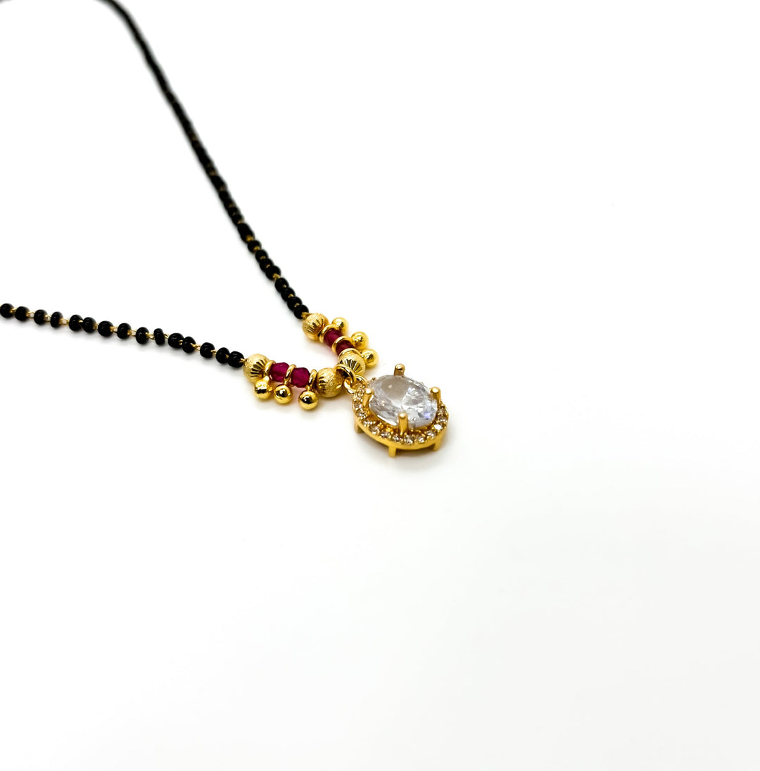 Oval Diamond Mangalsutra For Women