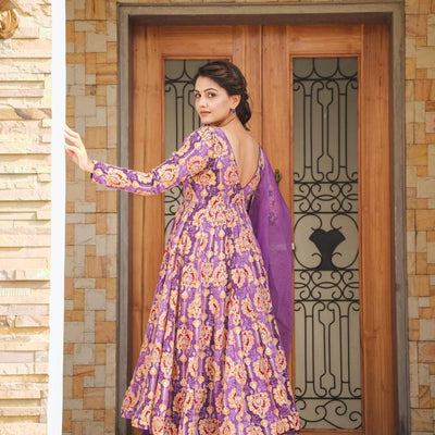 PRANAVI PURPLE HEAVY SUIT SET