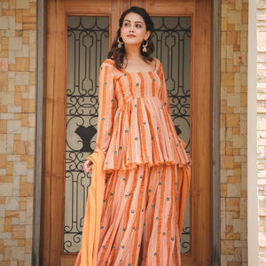 DARSHI GEORGETTE KURTA-PALAZZO SET