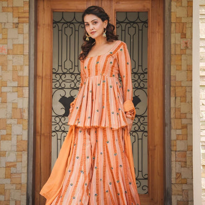 DARSHI GEORGETTE KURTA-PALAZZO SET