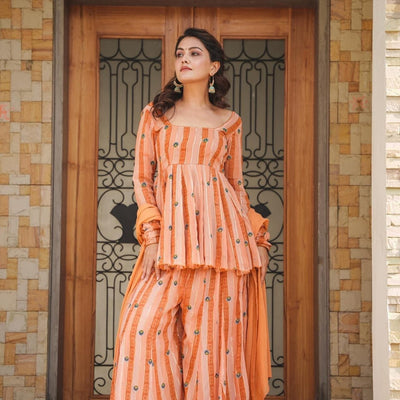 DARSHI GEORGETTE KURTA-PALAZZO SET