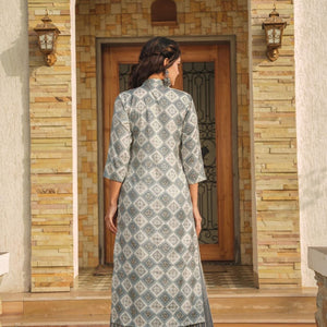 HARBOR GREY KURTA-PALAZZO SET