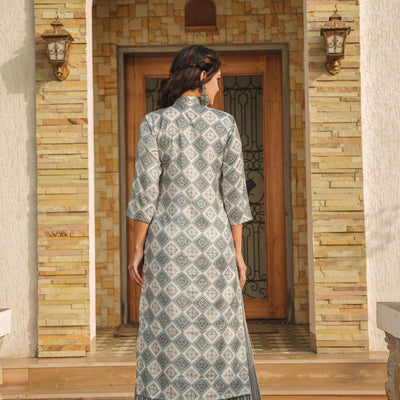 HARBOR GREY KURTA-PALAZZO SET