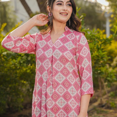 CARNATION PINK KURTA-PALAZZO SET