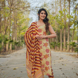 UMBER STRAIGHT COTTON SUIT SET