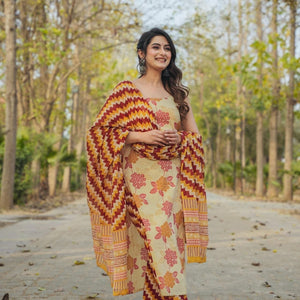UMBER STRAIGHT COTTON SUIT SET