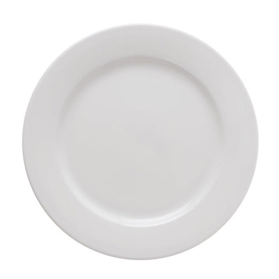 Clay Craft Ceramic Basic Quarter Plate Georgian  | White | Set of 4 Pcs