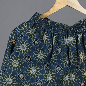 Blue - Ajrakh Block Printed Cotton Unisex Boxer/Shorts