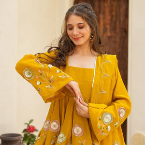 Jassica mustard sharara set