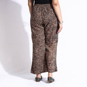 Brown - Ajrakh Block Printed Cotton Farsi Pant