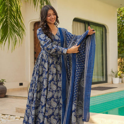 Dewy blue cotton suit set