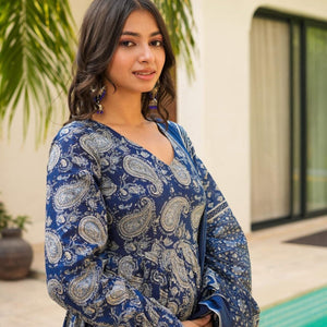 Dewy blue cotton suit set