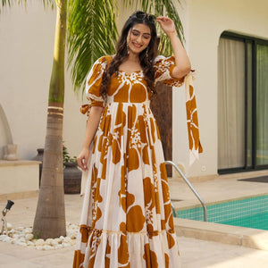 Sacred white cotton maxi