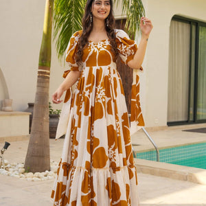 Sacred white cotton maxi