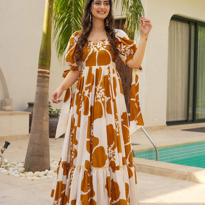 Sacred white cotton maxi