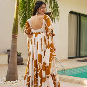 Sacred white cotton maxi