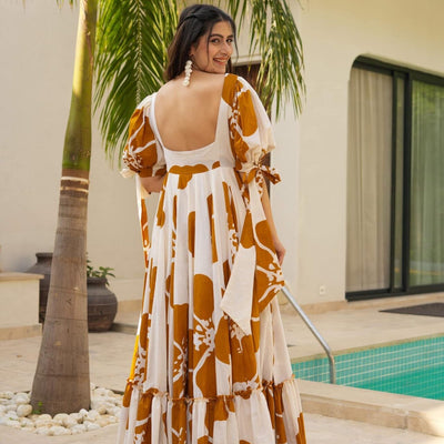 Sacred white cotton maxi