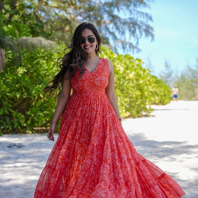 Vibrant Petal Maxi