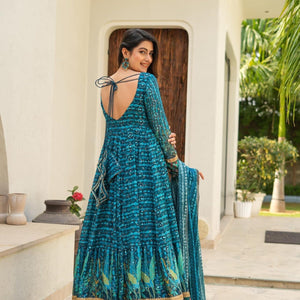 Whispering blue heavy maxi set