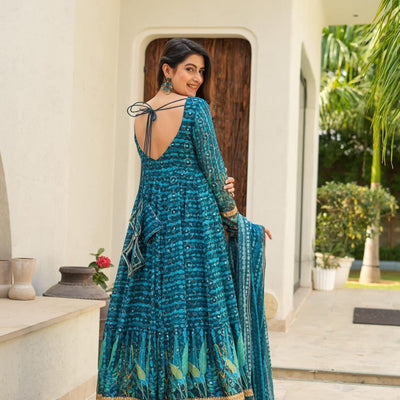 Whispering blue heavy maxi set