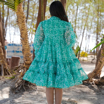 Disty green organza dress