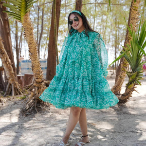 Disty green organza dress