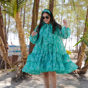 Disty green organza dress