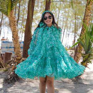 Disty green organza dress
