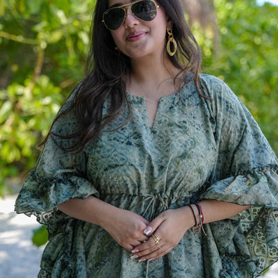 Rustic green kaftan