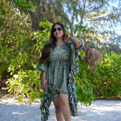 Rustic green kaftan