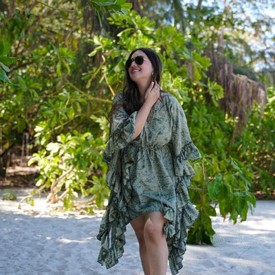 Rustic green kaftan