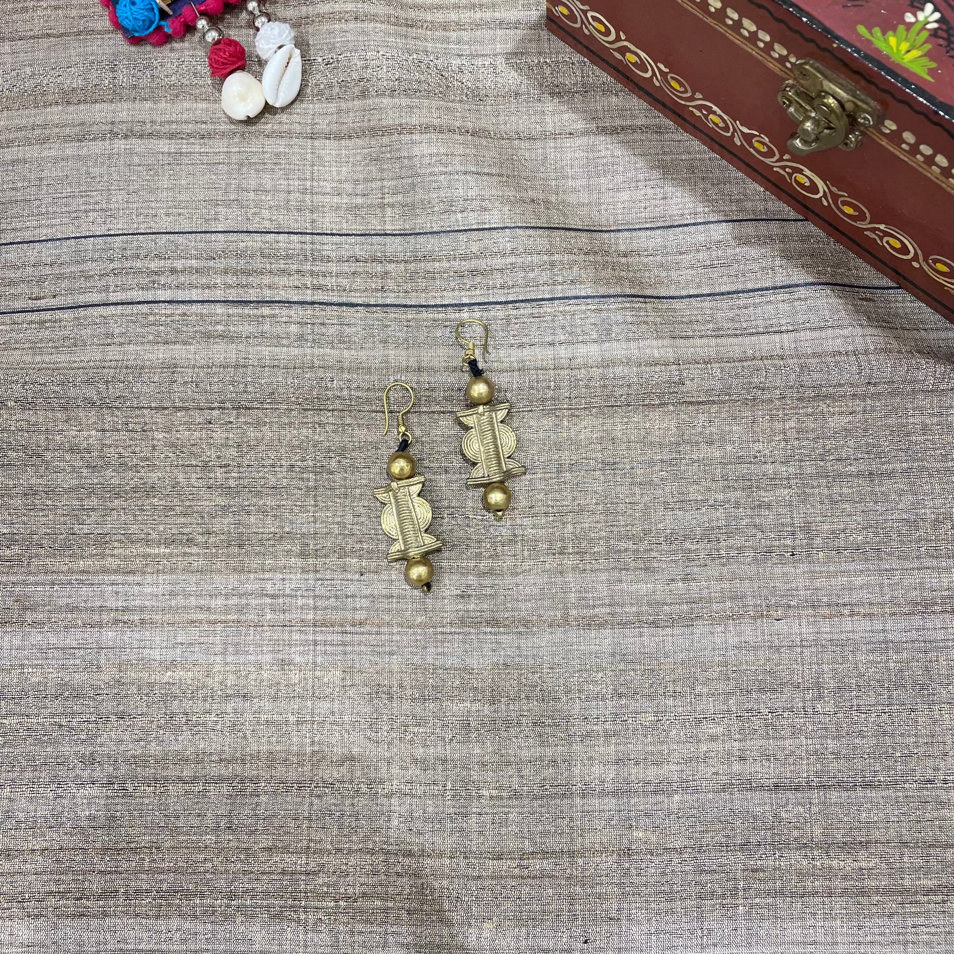 Ball Design Handcrafted Dokra Tribal Earring