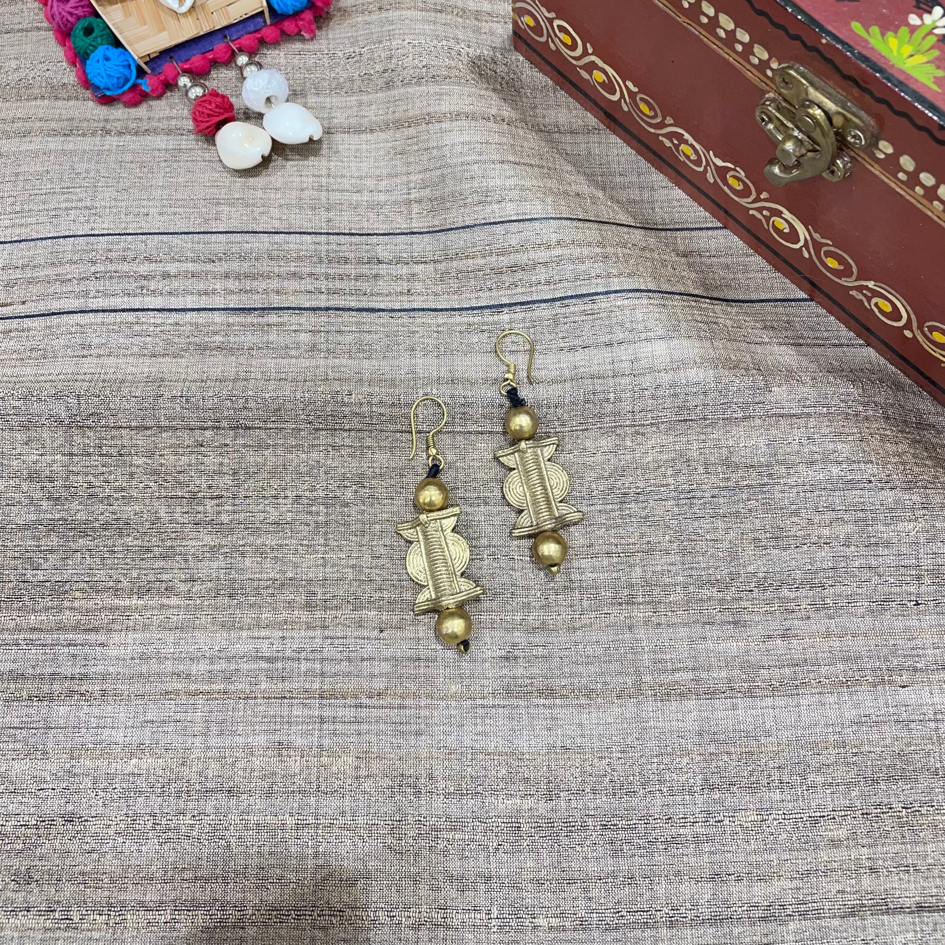 Ball Design Handcrafted Dokra Tribal Earring