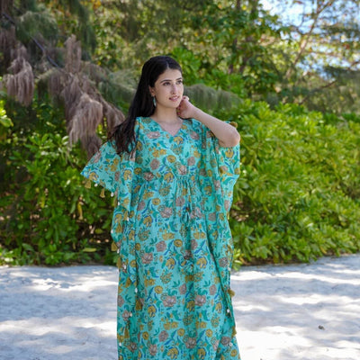 Verdant Petal kaftan