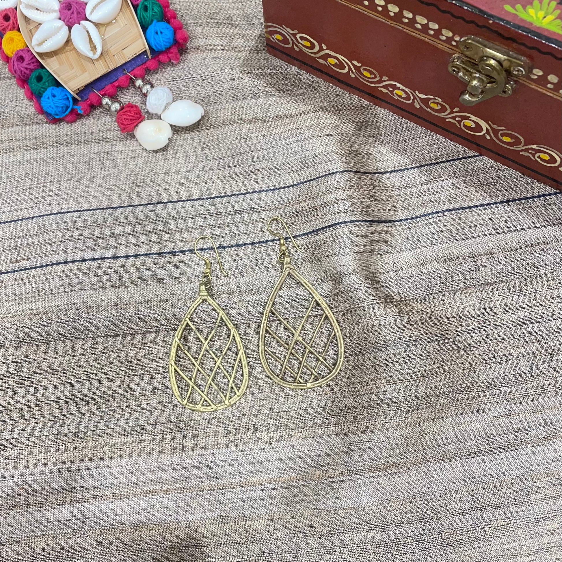 Fruits design Handcrafted Dokra Tribal Earring